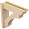 Ekena Millwork 5 1/2-in W x 12-in D x 16-in H Imperial Trad Rough Cedar Woodgrain TimberThane Outlooker, Primed Tan OUTUR055X12X16IMP04RCPR - alternate 6